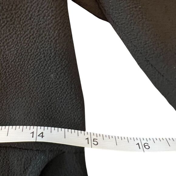 Pins and Needles Faux Wrap Dress Black Medium Silky Flowy Goth Minimalist Sexy - Picture 8 of 11